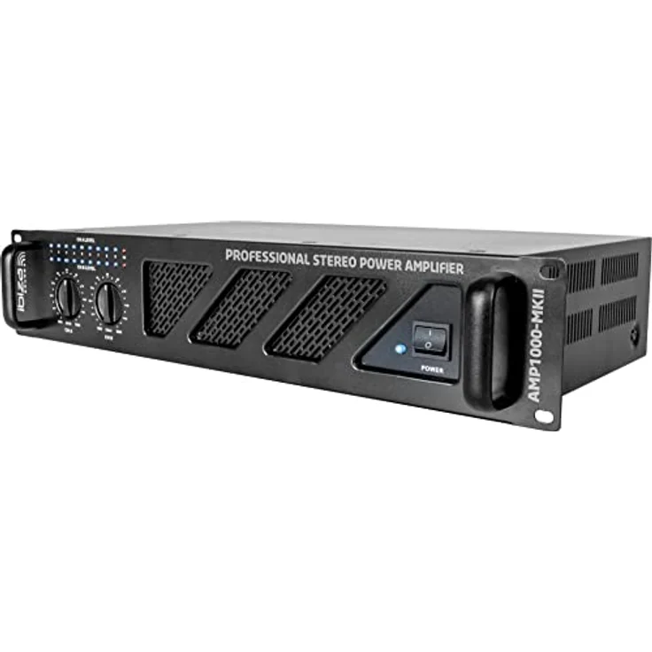 AMP1000-MKII - IBIZA - Professioneller 2x800W PA-Verstärker mit RCA/Klinkeneingängen und Speakon-/Klemmenausgängen - 19" Rack - Schwarz – Bild 4