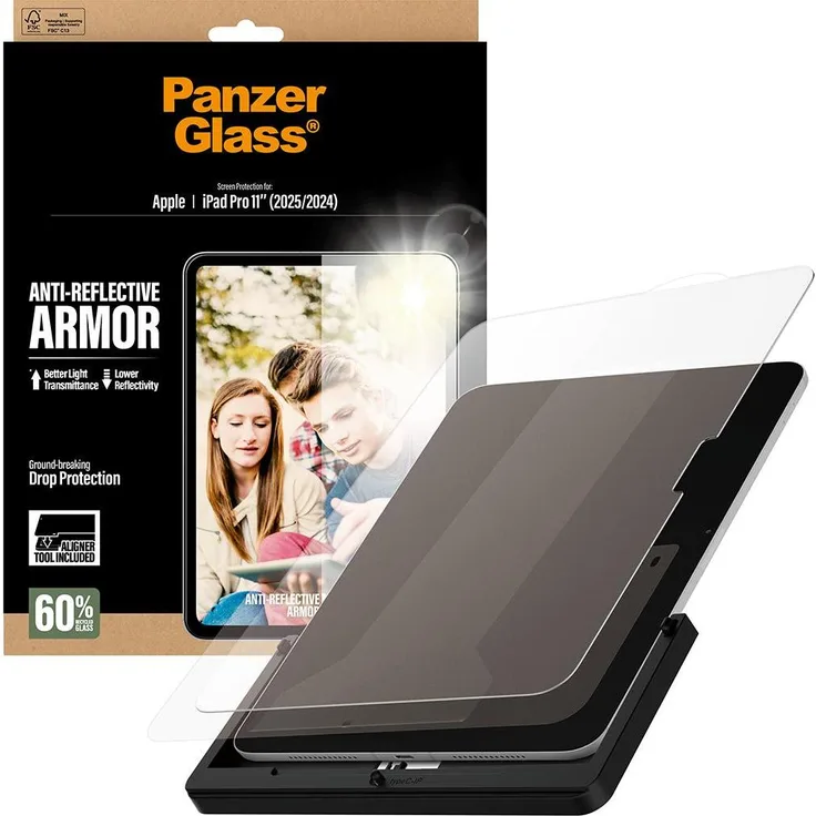 PanzerGlass AntiReflective Armor Screen Protector für iPad Pro 11, Displayschutzfolie mit entspiegelter Oberfläche und über 94% Lichtdurchlässigkeit