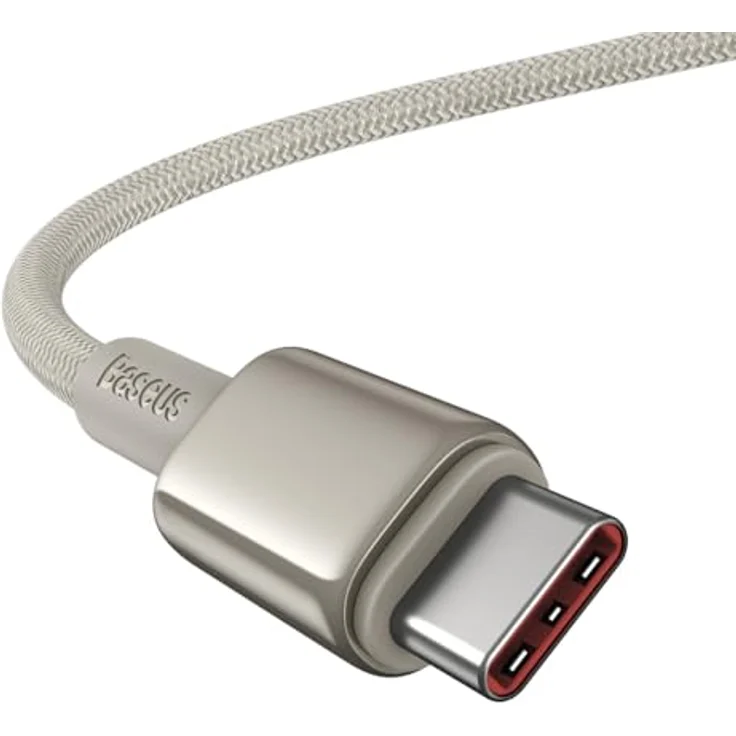 Baseus Tungsten Gold USB-C Ladekabel, 100 W, 1 m, hohe Datenübertragungsgeschwindigkeit bis 480 Mbit/s, gold – Bild 3
