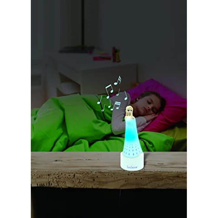 Lexibook Nachtlicht mit Disney Frozen Lautsprecher, 2-in-1 mit LED Night Light, blau – Bild 6