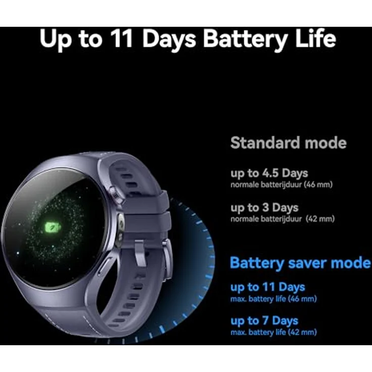 Huawei Watch 5 (42mm), Smartwatch mit Metallgehäuse und Fluorelastomer Armband in Aurora Grün, Fitness-Tracking und Gesundheitsüberwachung – Bild 9