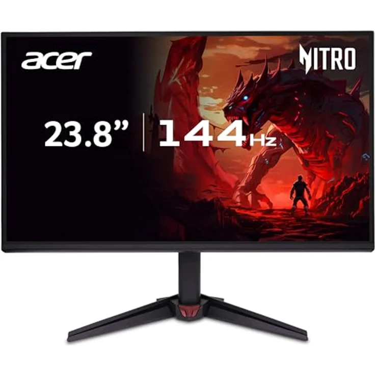 Acer Nitro VG240Y P6, 23.8 Zoll Full HD Gaming Monitor, 144Hz, 1ms Reaktionszeit, FreeSync, HDMI und DP Anschluss, Zero-Frame Design – Bild 1
