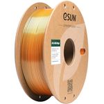 eSUN Silk Magic PLA Filament 1.75mm, Dual-Color Co-Extrusion, Farbverlauf Schwarz-Gold, 1KG Spule für 3D-Drucker