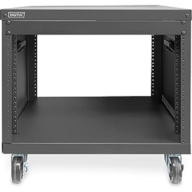 DIGITUS Universal 19-Zoll Equipment Rack - 8HE - unmontiert - Audio-Video-Zubehör - Audio-Rack - Traglast 136 kg - mit Rollen - schwarz – Bild 1
