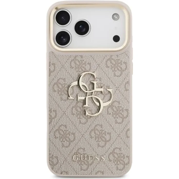 CG MOBILE Guess 4G Classic Logo Hülle für iPhone 17 Pro Max, Kunstleder/TPU/PC, pink, mit großem Riemen und Metallknöpfen – Bild 3