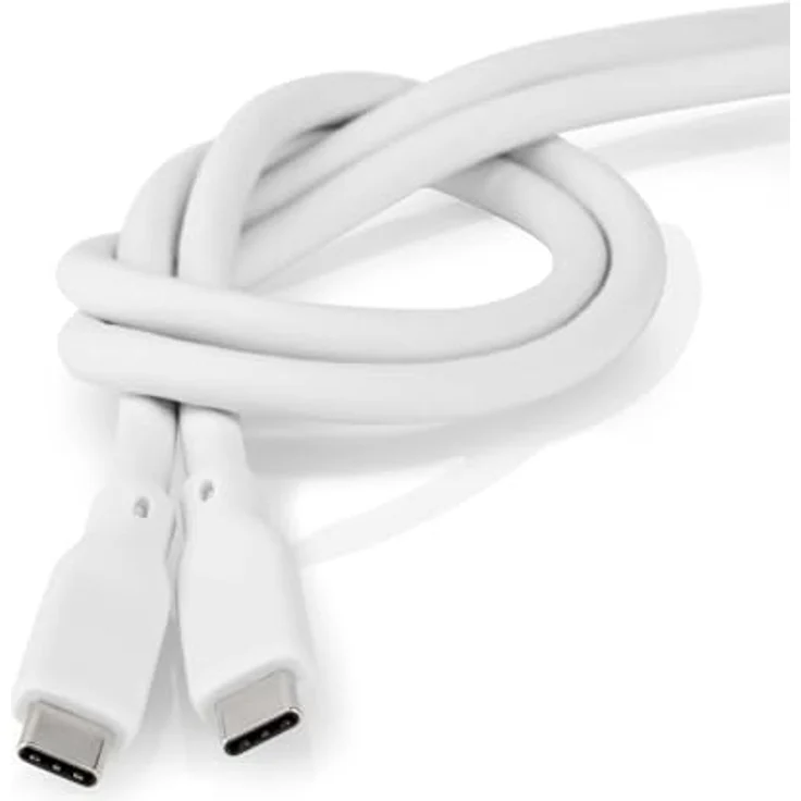 Nedis Silikon USB 3.2 Gen 2 Kabel C-C, 1 m, 20 Gb/s, 240 W, 8K@30 Hz, Weiß – Bild 5