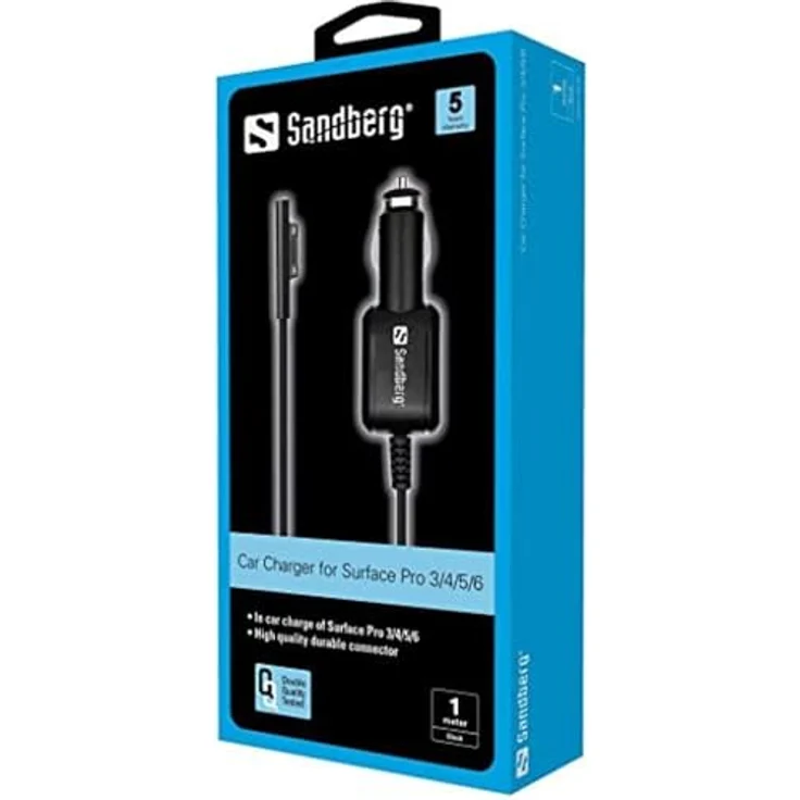 Sandberg Auto-Netzteil, 2.58 A für Microsoft Surface Pro 3, geeignet für 12-24 V Autoanschluss – Bild 2