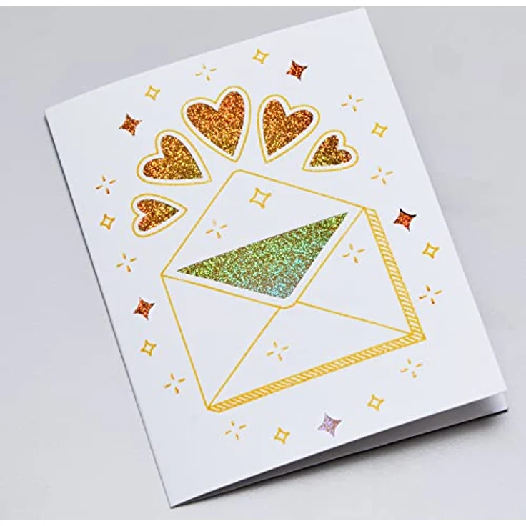 Cricut 2008858 Cutaway Cards, Papier Set für Cricut Joy, 8 Karten in Pink, Violett und Türkis mit Umschlägen und Einlegern – Bild 9