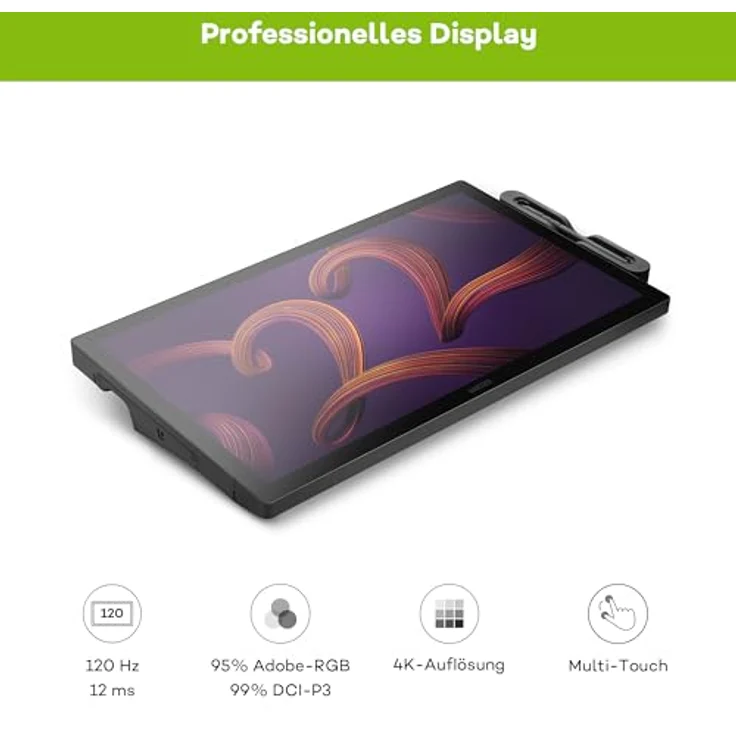 Wacom CINTIQ PRO 22, 4K-Stift-Display mit 120 Hz, Schwarz – Bild 4