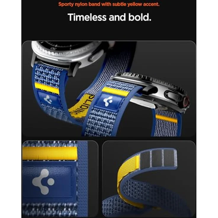 Spigen Athlex Air (46 mm), Uhrenarmband mit Klettverschluss und sportlichem Design, Schwarz – Bild 6