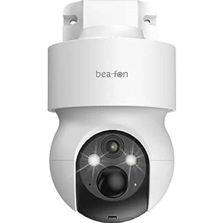bea-fon/Smart Home/Safer 3S Pro/Überwachungskamera für den Außenbereich / IP65 Schutz gegen Wasser und Staub/steuerbare Outdoor Kamera/weiß/Netzwerk WiFi 2,4G / Android-iOS