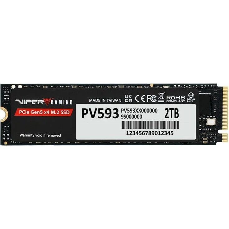 Patriot Viper PV593 2TB M.2 2280 PCIe Gen5 x4 SSD, bis zu 14.000 MB/s Lesen, hohe IOPS, NVMe Technologie