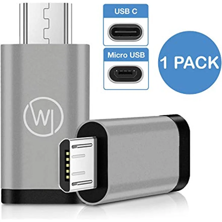 Wicked Chili MicroUSB auf USB C Adapter für Kartenlesegerät - Aluadapter mit Typ C Buchse und Micro-USB-Stecker für OTG Handy-Tablet für Bilder-, Video- und Datenübertragung (ohne Ladefunktion) – Bild 4