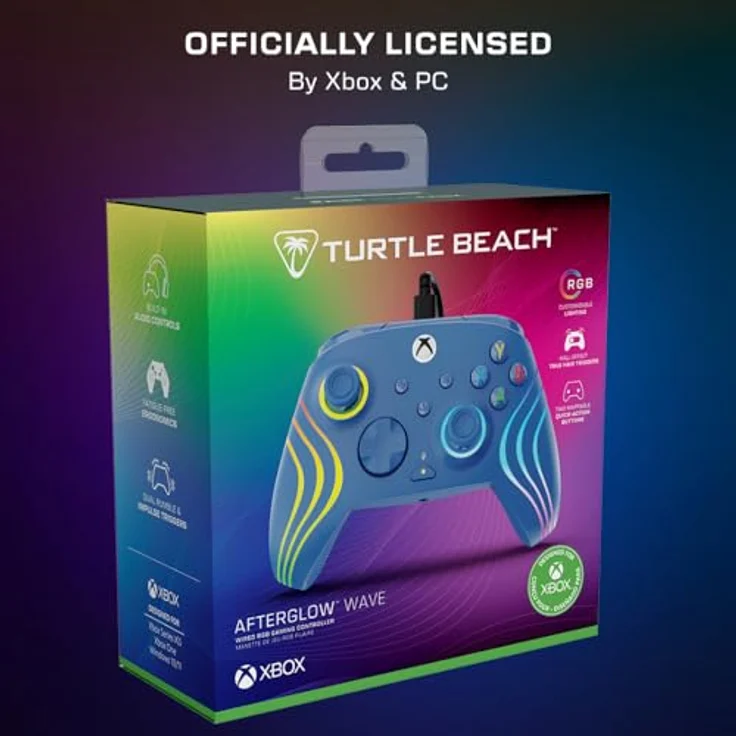 Turtle Beach Afterglow Wave, Wired Xbox Controller mit RGB-Beleuchtung, einstellbaren Hall-Effekt-Abzügen und ergonomischem Design – Bild 9