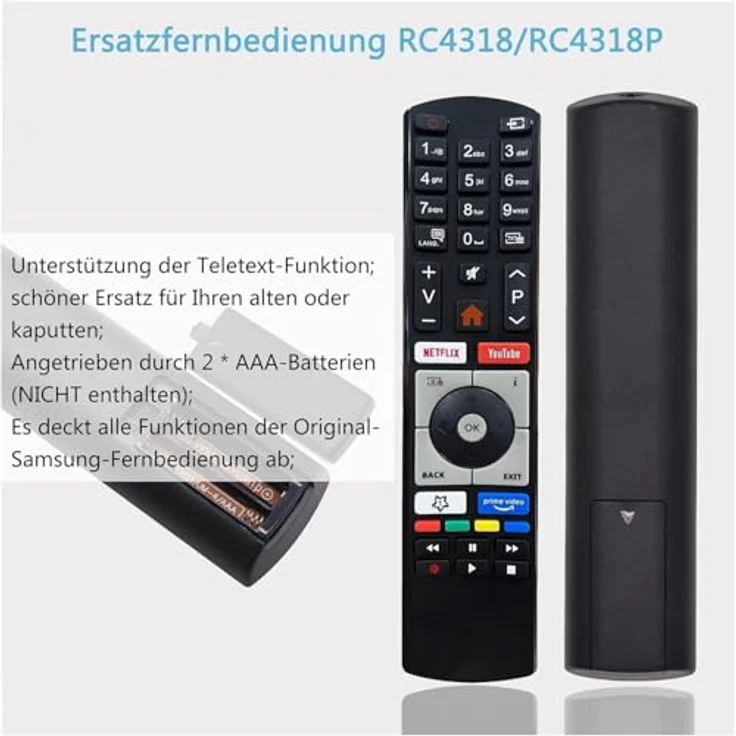 Mycotech Ersatz Fernbedienung RC418P für Telefunken Hitachi Vestel Finlux Edenwood TV, Plug & Play, kompakt und ergonomisch, zuverlässige Signalübertragung bis 10 Meter – Bild 3