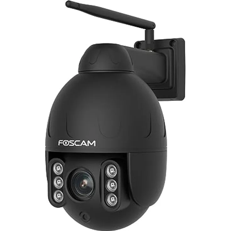 Foscam SD4 4 MP Dual-Band WLAN PTZ Dome Überwachungskamera mit 4-Fach optischem Zoom und Nachtsicht bis 50 Meter, Erkennen von Personen, Bewegungen und Geräuschen