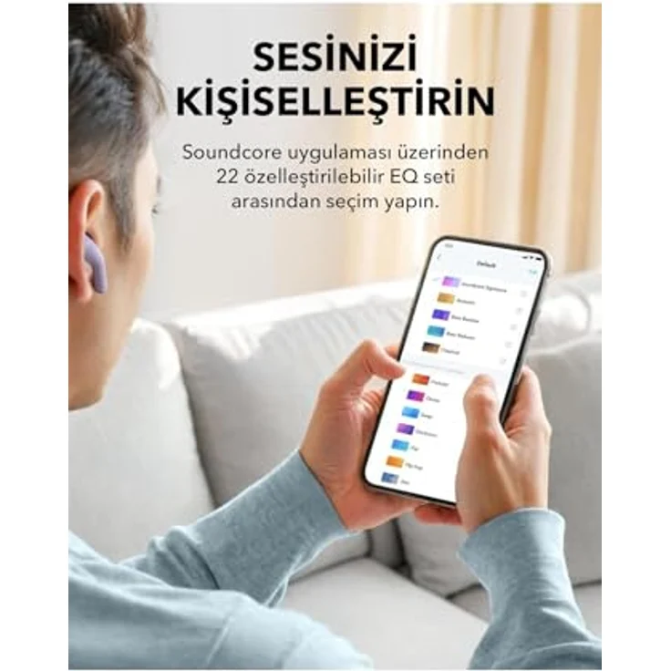 soundcore K20i, kabellose In-Ear Kopfhörer mit 6h Akkulaufzeit, violett, Bluetooth 5.3, IPX5 Schutz, inkl. Ladekoffer – Bild 6