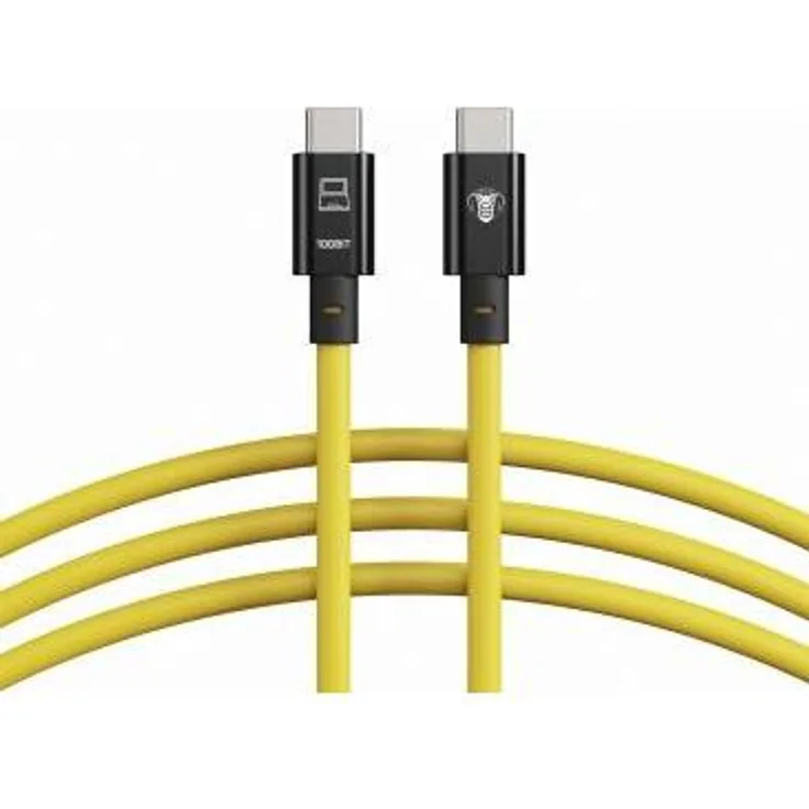 Cobra CobraTether USB-C Kabel 10 m, 10 Gbit/s, gelb, USB 3.2 Gen 2, Aluminium-geschützte Steckverbinder