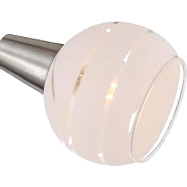 Trango 5-flammig dimmbar LED Deckenleuchte 1001-52SD in Edelstahl-Look mit Design Gläsern inkl. 5x LED Leuchtmittel 3000K warmweiß – Bild 4