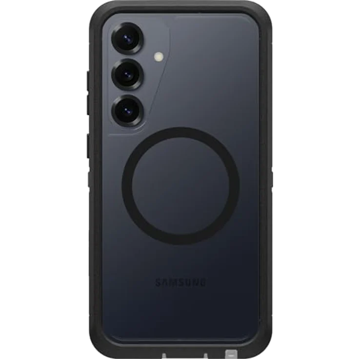 OtterBox Defender XT Clear mit Magneten, Smartphone Hülle für Samsung Galaxy S25+, Schwarz, Transparent, 7-facher Fallschutz, Qi2-Wireless-Ladefähigkeit, robustes Design – Bild 1