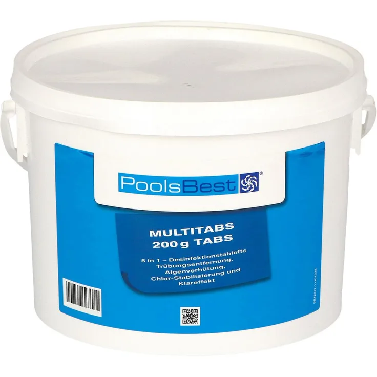 3 kg - PoolsBest® Chlor Multitabs 5 in 1 Pool-Desinfektionsmittel, 200 g Tabs