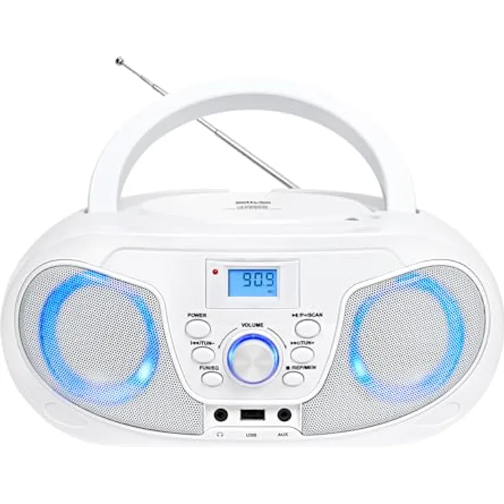 Silva 210721 Schneider MPC 25.4, Microanlage mit USB, Radio, CD- und MP3-Wiedergabe, weiß