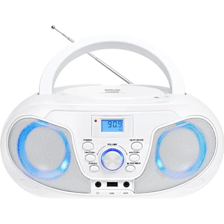 Silva 210721 Schneider MPC 25.4, Microanlage mit USB, Radio, CD- und MP3-Wiedergabe, weiß – Bild 1
