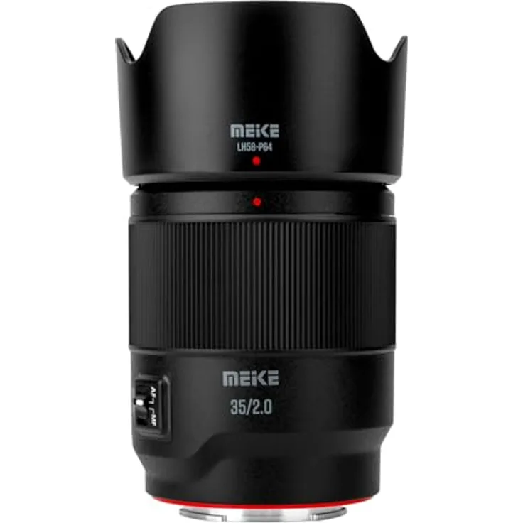 Meike 35mm F2.0 AF STM Objektiv, Vollformat für Panasonic L-Mount Kameras mit leisen Autofokus und 9 Blendenlamellen