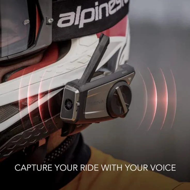 Sena 50C, Motorrad Kommunikationssystem & 4K Actionkamera mit SOUND BY Harman Kardon, schwarz – Bild 5