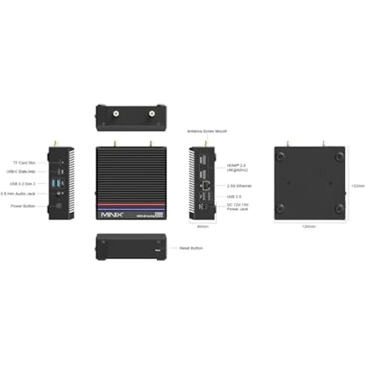 Minix NEO Z350-0dB, Kompakter Desktop-PC mit Intel Core i3, 16 GB RAM, 512 GB SSD, Schwarz, 4K@60Hz Dual HDMI, WiFi 6 – Bild 8
