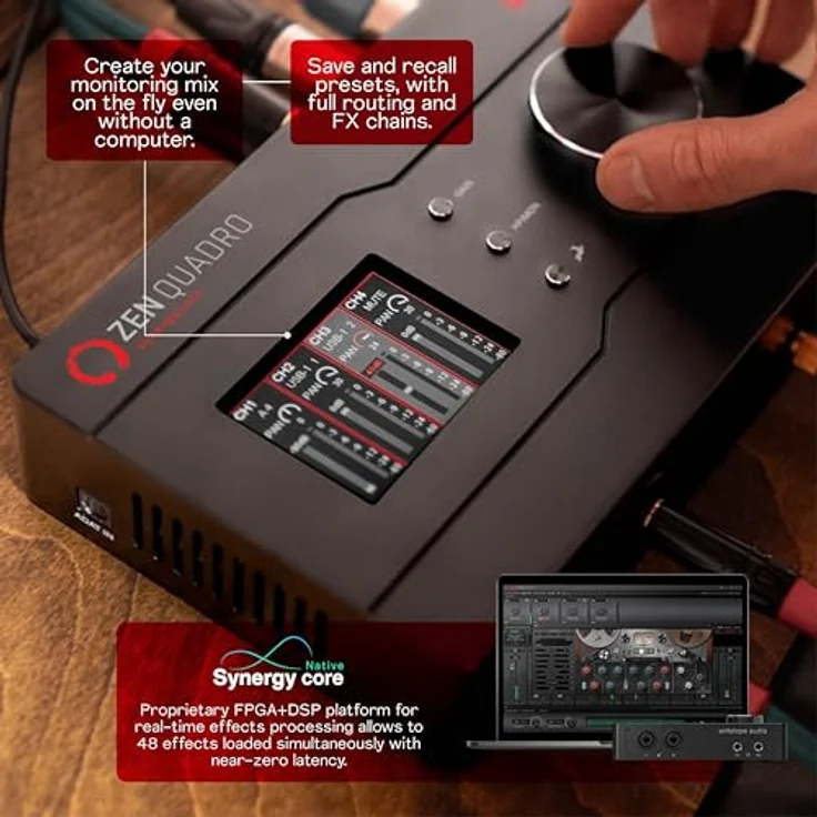 ANTELOPE Zen Quadro Synergy Core, digitales Aufnahmegerät mit 24-bit/192 kHz Audioaufzeichnung, inkl. 37 Effekten und Bitwig Studio Essentials – Bild 6