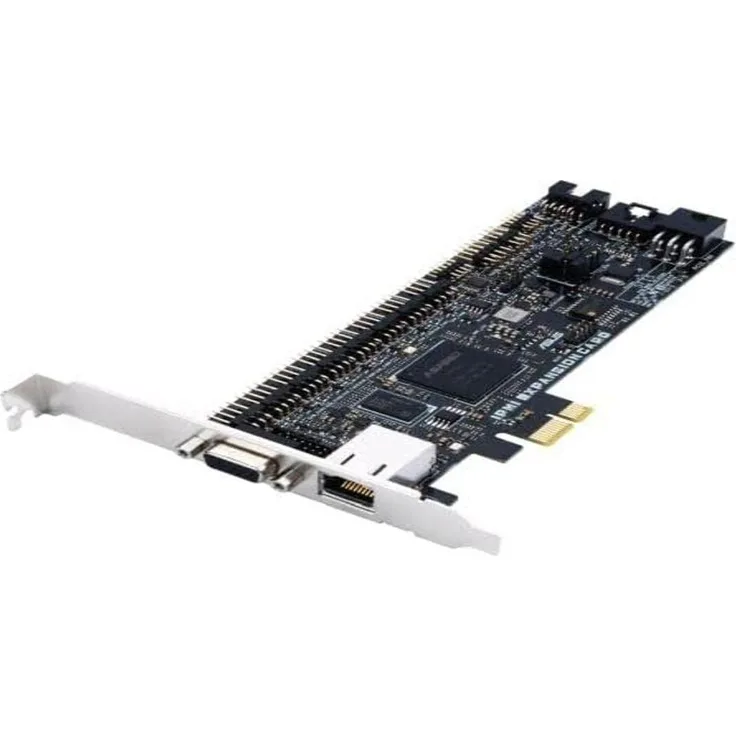 ASUS IPMI Expansion Card SI, PCIe Netzwerkkarte mit 1 Gbit/s, RJ-45 und VGA Anschlüssen, Schwarz/Silber