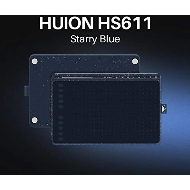 HUION HS611 Blue Grafiktablett, Kabelgebunden, 5080 lpi, 258,4 x 161,5 mm, USB, 1 cm, Blau – Bild 4