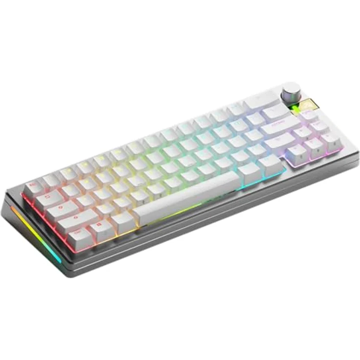 Glorious Gaming GMMK 3 PRO HE: Drahtlose Tastatur mit Rapid Trigger, Hall-Effekt, Aluminiumgehäuse, 8K-Abrufrate, Hot-Swap, anpassbare Auslösung - Silber – Bild 1