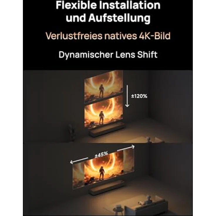 XGIMI Horizon 20 Max Limited Edition 4K Heimkino Beamer mit Triple-Laser-Technologie, 5700 ISO-Lumen, 300 Zoll Bildfläche, Elephant Grey – Bild 5