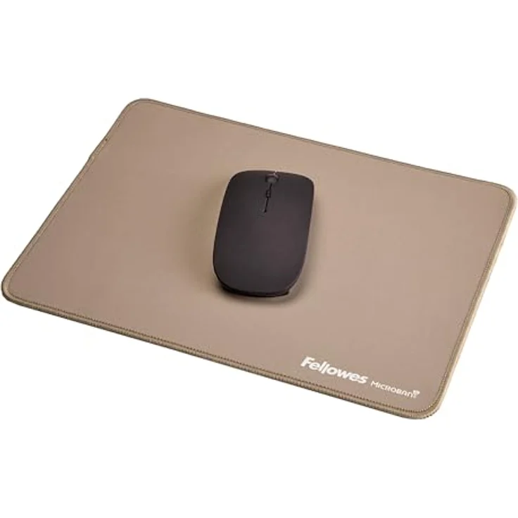 Fellowes Breyta Ergonomisches Mauspad Extra Groß, Sand – rutschfeste Gummibasis, strapazierfähige Nähte, Microban-Schutz, umweltfreundlich, für optische & Laser-Mäuse geeignet – Bild 1