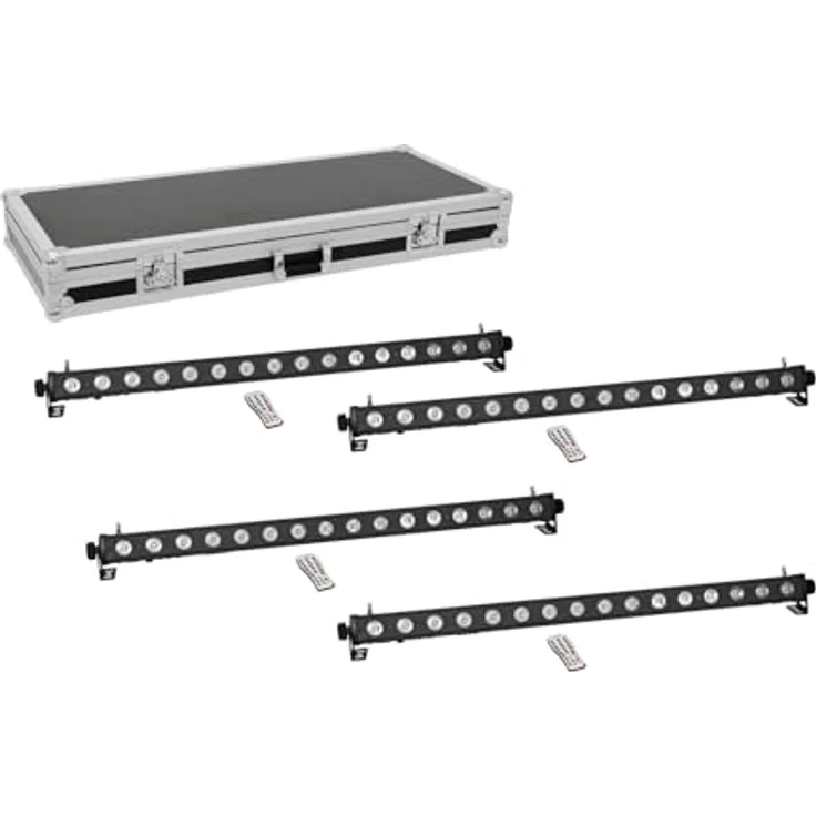 EUROLITE Set 4x LED PIX-16 QCL Leiste + Case | Spezialprodukt - Beleuchtung für Show-Effekte – Bild 1