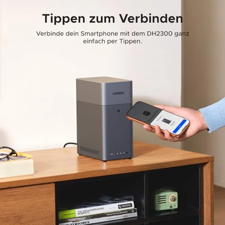 UGREEN NASync DH2300, 2 Bay Desktop NAS mit NFC Tap, KI Fotoalbum, 4K Videothek, 1GbE-LAN und 4GB RAM (Diskless) – Bild 4