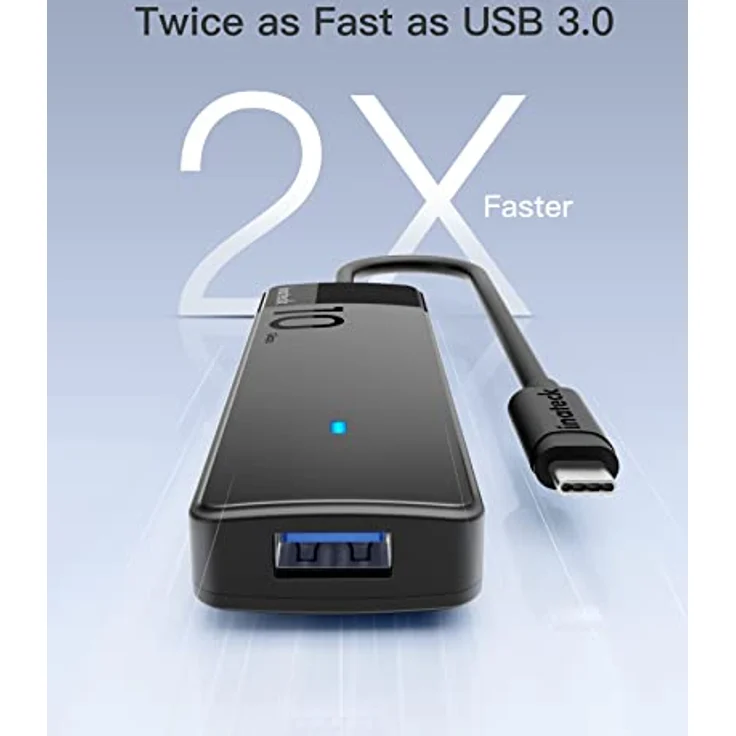 Inateck Laptop-Dockingstation USB 3.2, USB-C zu USB Hub mit 4 USB-A-Ports, 10G USB-C-Hub, kompakt und transportabel – Bild 3