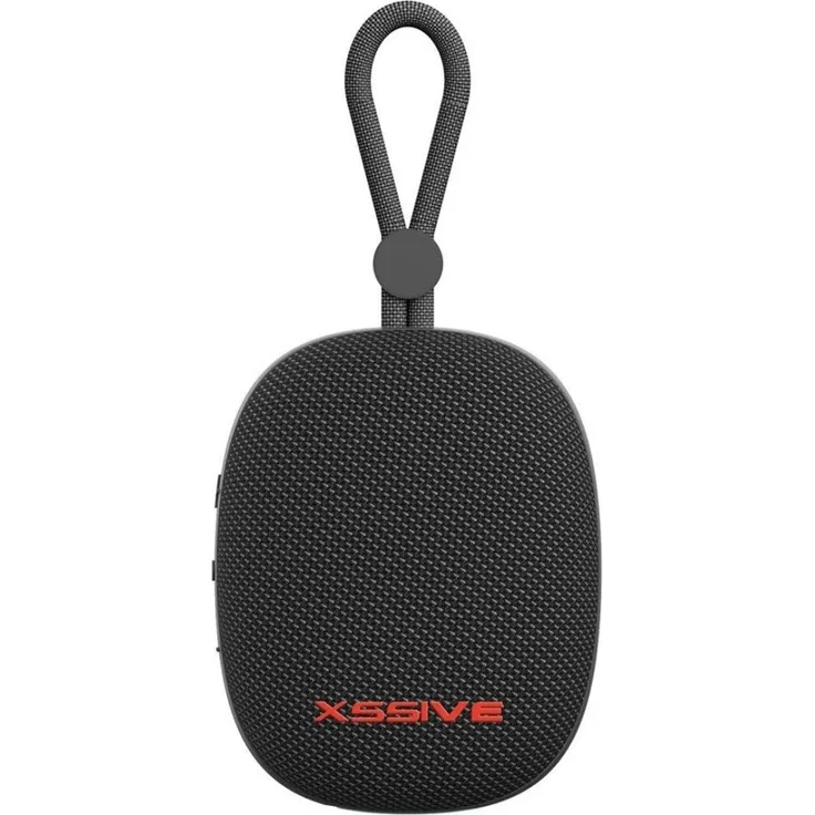 XSSIVE Tragbarer Wireless Lautsprecher, Mobiler Bluetooth Speaker mit robustem Design und langer Akkulaufzeit, Schwarz