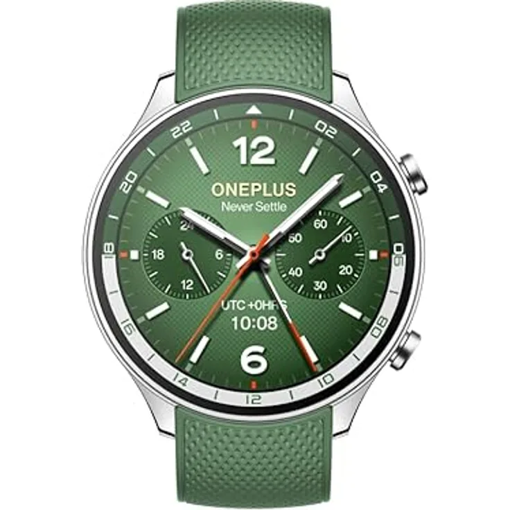 ONEPLUS Watch 2R Forest Green, Smartwatch with Wear OS, Market-Leading Battery Life, and Dual Frequency GPS