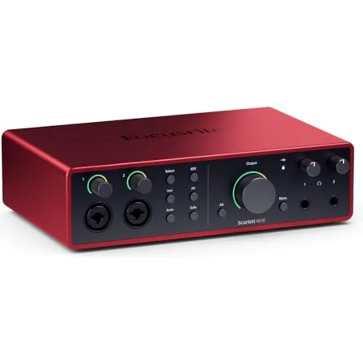 Focusrite Scarlett 16i16 4th Gen USB-Audio-Interface, 16 Eingänge und Ausgänge, 24 Bit/192 kHz, inklusive Pro Tools Intro+, Ableton Live Lite und Cubase LE