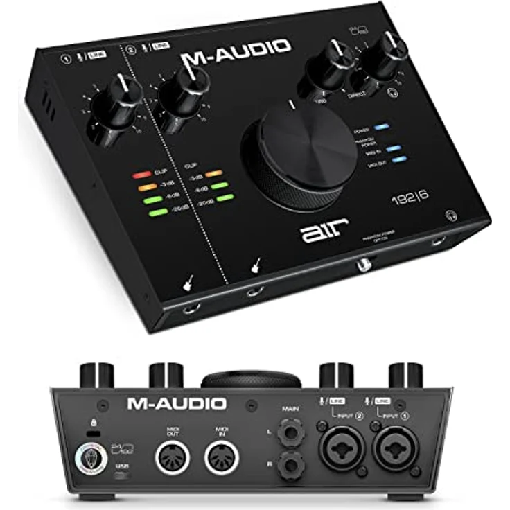 M-Audio AIR 192 | 6 - 2-in-2-out USB Audio- - MIDI-Schnittstelle mit ProTools und Ableton Live Recording Software mit Studio Effekten und Instrumenten – Bild 2