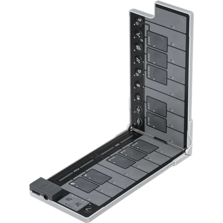 Korg nanoKEY Fold, Faltbarer 25 Tasten MIDI Keyboard Controller mit USB-C und TRS-MIDI, Weiß, anpassbare Anschlagdynamik, integrierter Arpeggiator und 15 Szenenspeicherplätze – Bild 3