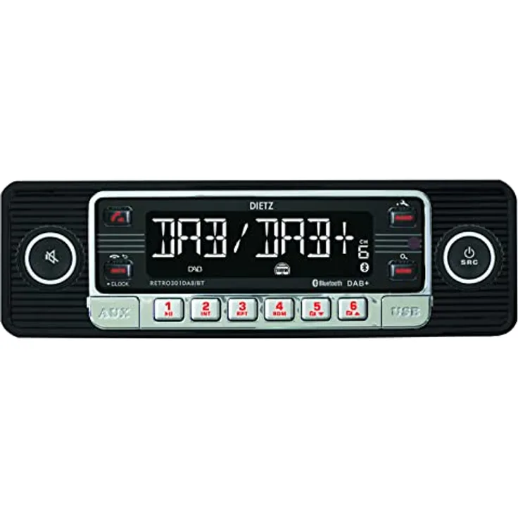 Dietz Retro Radio301DAB/BT, DAB+, BT, MP3, USB, RDS schwarz-Chrom, Retrodesign
