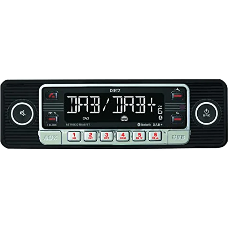 Dietz Retro Radio301DAB/BT, DAB+, BT, MP3, USB, RDS schwarz-Chrom, Retrodesign – Bild 1