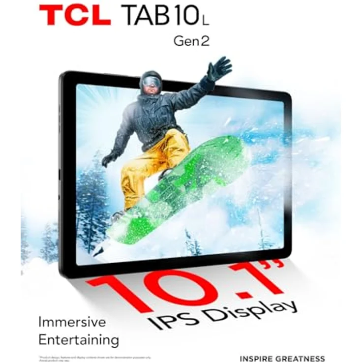 TCL 10L Generation 2 WiFi, 10,1 Zoll HD Tablet, Quad-Core, 3 GB RAM, 32 GB Speicher, erweiterbar auf 128 GB durch MicroSD, 6000 mAh Akku, inklusive transparenter Hülle, Android 13, Grau – Bild 2