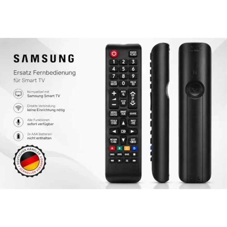 Mycotech BN59-01199G Fernbedienung für Samsung Smart TV mit Infrarot-Technologie, sofort einsatzbereit, ergonomisches Gehäuse – Bild 7