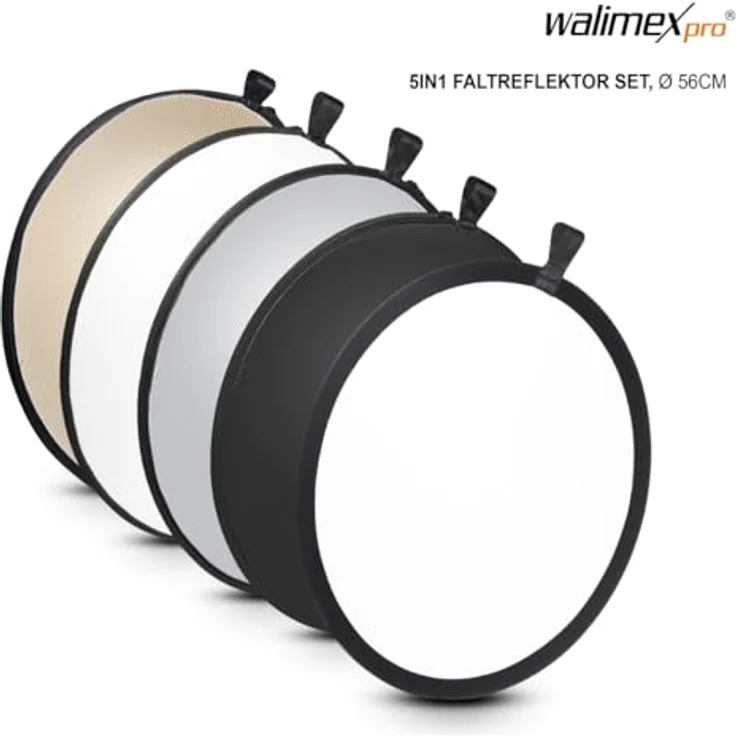 walimex pro 5in1 Faltreflektor Set Wavy, 56cm – Bild 8