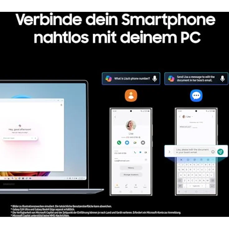 Samsung Galaxy Book4 Edge AI-Laptop NP940XMA-KB1DE, 14-Zoll-Display, 16GB RAM, Snapdragon X Elite Prozessor, 512GB Speicher, Copilot, Sapphire Blue – Bild 5
